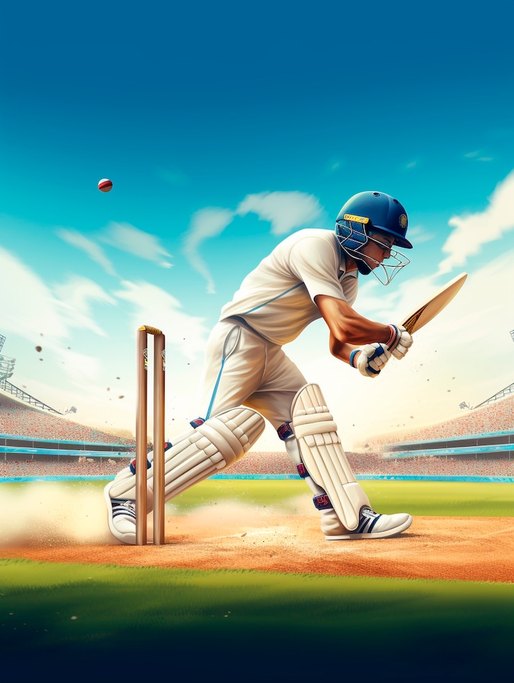 Photo gratuit équipement de cricket art numérique