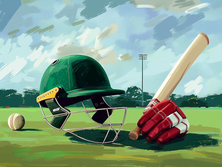 Photo gratuit équipement de cricket art numérique