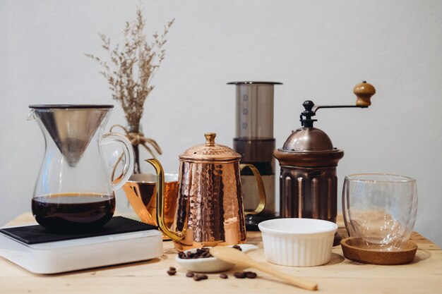 équipement pour cafetière et barista