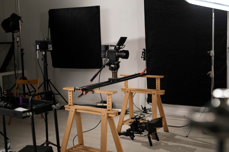 Photo gratuit équipement spécial de réalisation de films