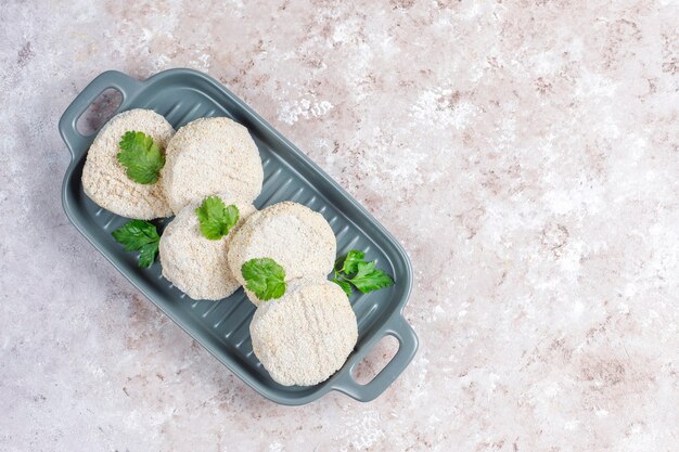 Escalopes rondes maison surgelées.