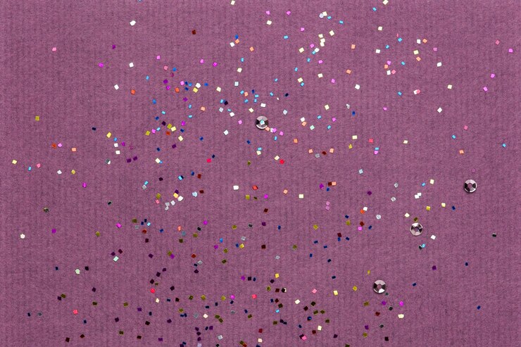 Photo gratuit espace de conception texturé papier violet pailleté