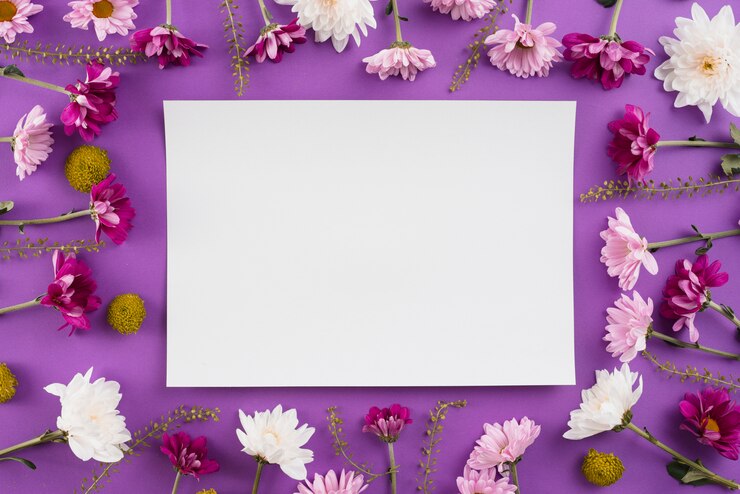 Photo gratuit espace de copie de fond de fleurs