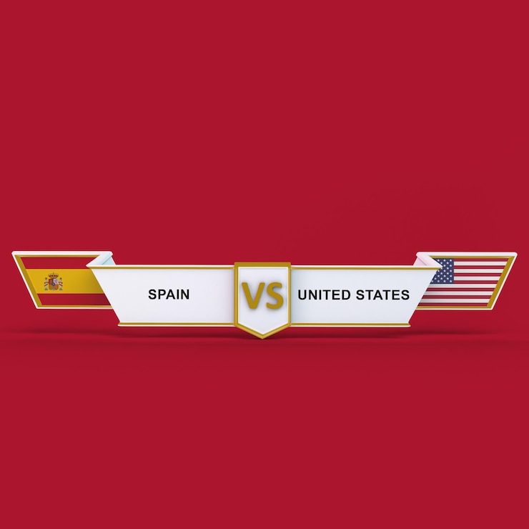 Photo gratuit espagne vs états-unis