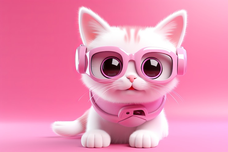 Photo gratuit c'est un chat mignon dans le studio.
