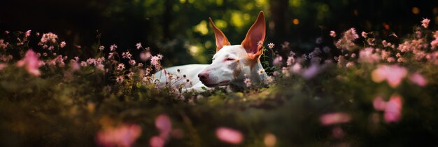 C'est un chien mignon qui dort.