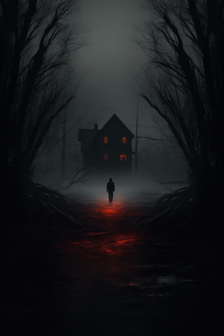 Photo gratuit c'est une scène de fantaisie sombre.