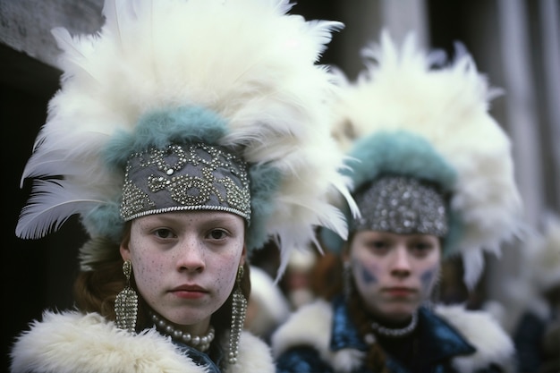 Photo gratuite l'esthétique sombre du carnaval