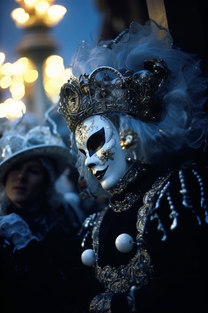 Photo gratuite l'esthétique sombre du carnaval