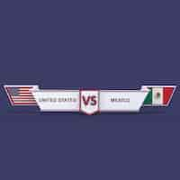 Photo gratuite États-unis vs mexique