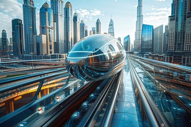 L'exploration futuriste du paysage urbain en évolution de Dubaï