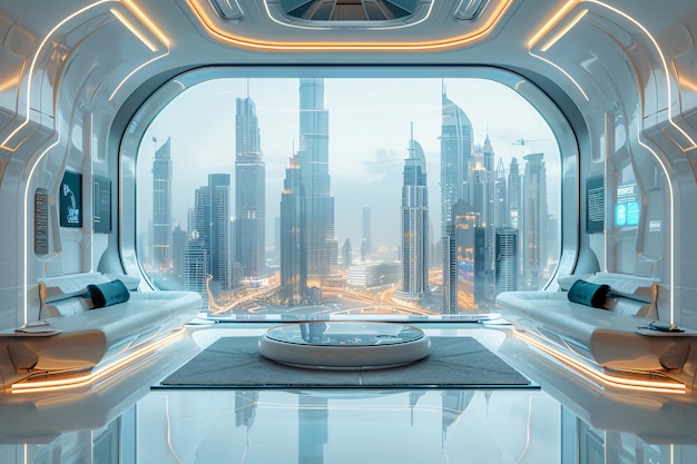 Photo gratuite l'exploration futuriste du paysage urbain en évolution de dubaï