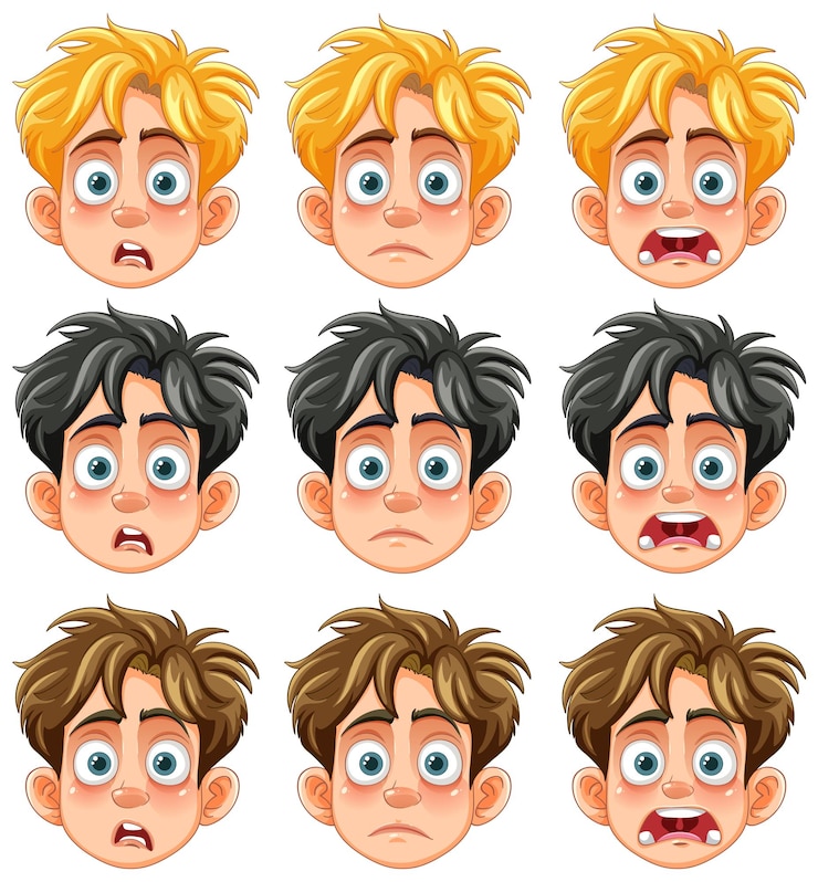 Photo gratuit des expressions de surprise et de peur