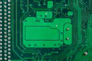 Photo gratuite extreme close-up d'une carte de circuit informatique