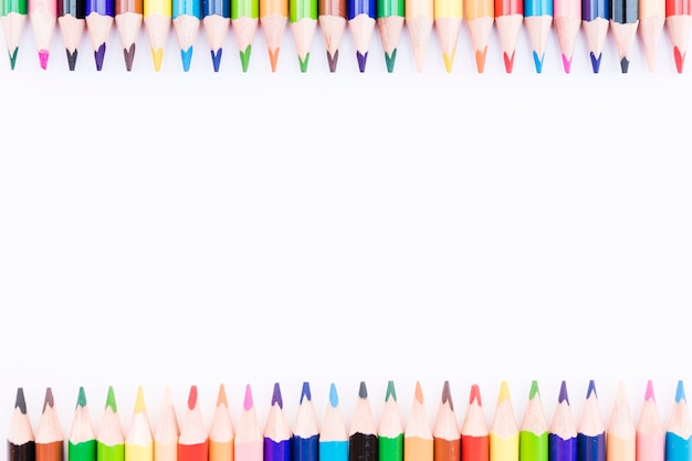 Photo gratuite extrémités de crayons de couleur