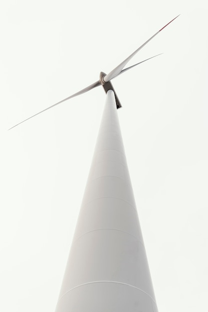 Faible angle de l'éolienne