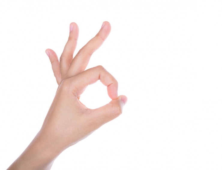 Photo gratuit faire la main le geste de &quot;ok&quot;