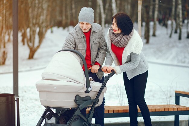 Famille d&#39;hiver