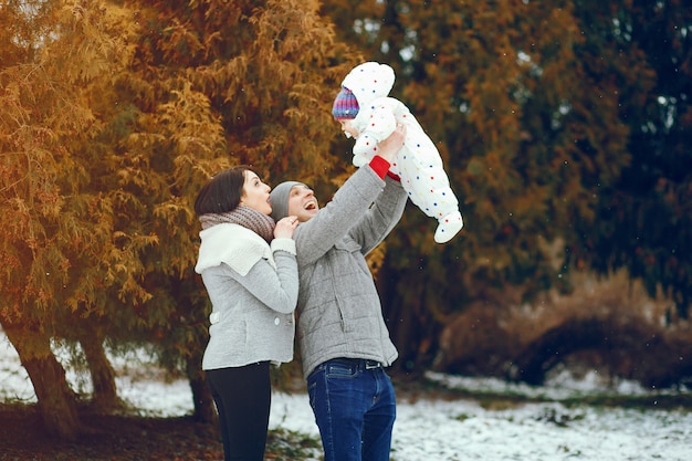 Famille d&#39;hiver