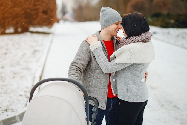 Famille d&#39;hiver