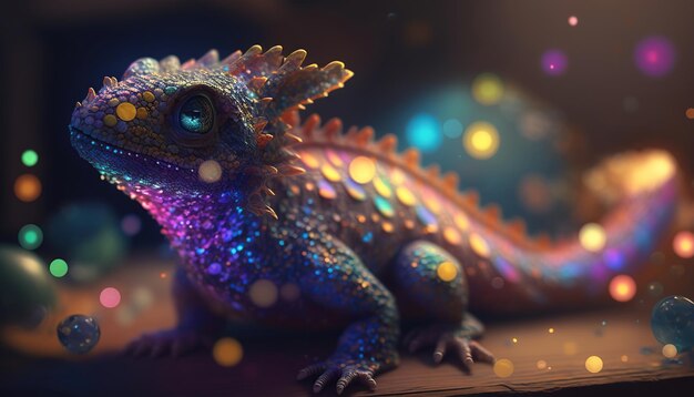 Fantaisie Enchanté Fée Forêt Magique Bébé Dragon Generative AI