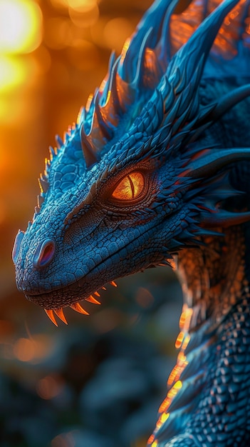 Photo gratuite fantastic detailed dragon