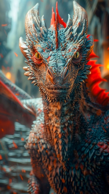 Photo gratuite fantastic detailed dragon