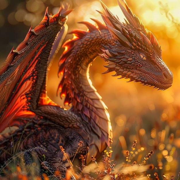 Photo gratuite fantastic detailed dragon