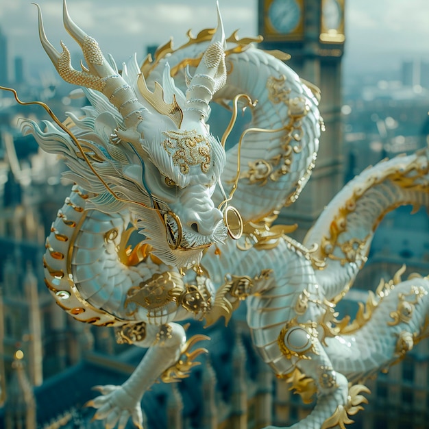 Photo gratuite fantastic detailed dragon