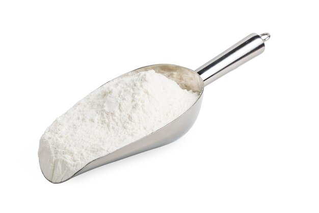 Farine De Blé Isolé Sur Fond Blanc