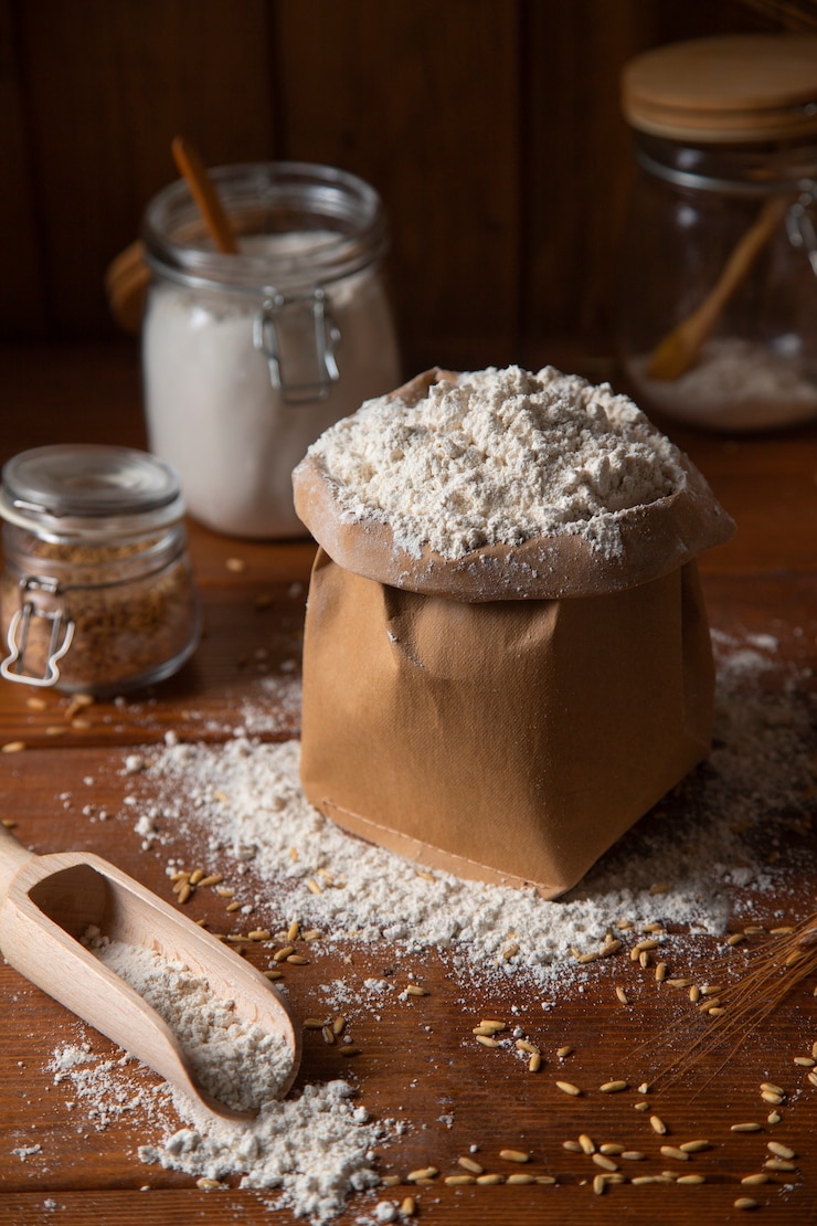 Photo gratuit farine stockée utilisée pour la cuisine