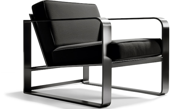 Photo gratuite fauteuil confortable au design moderne fond blanc généré par ai