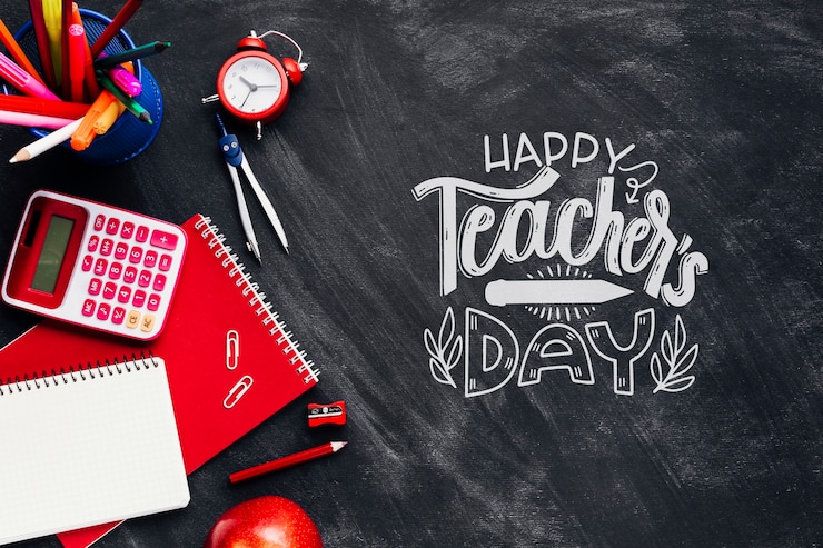Photo gratuit félicitations pour la journée des enseignants
