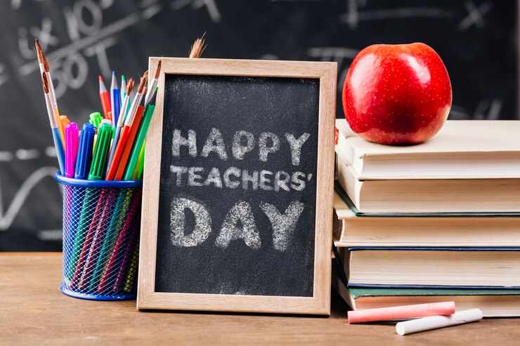 Photo gratuit félicitations pour la journée des enseignants