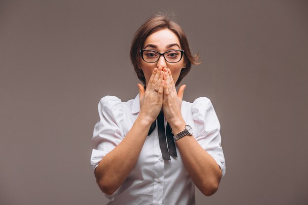 Femme d&#39;affaires avec des émotions isolées