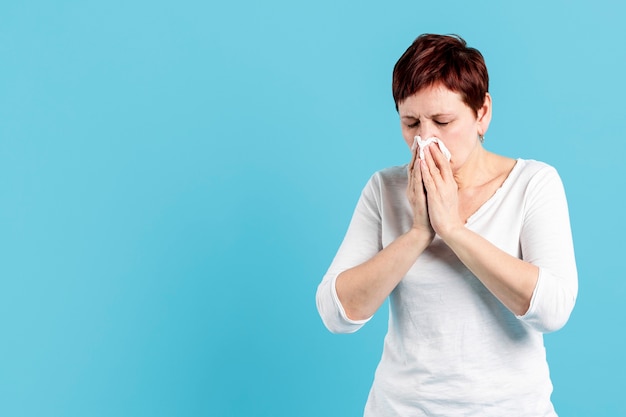 Femme aînée, à, problèmes médicaux