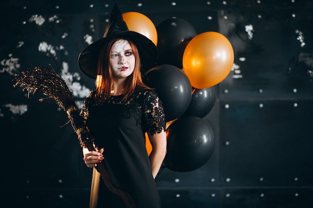 Photo gratuite femme en costume d'halloween