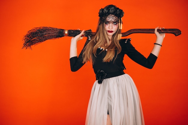 Photo gratuite femme en costume d'halloween