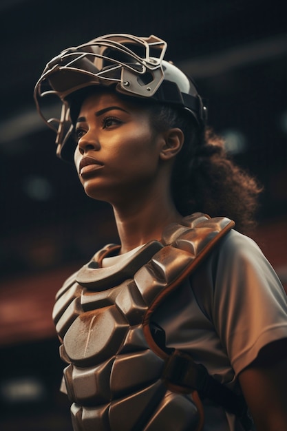 Photo gratuite femme coup moyen jouant au baseball