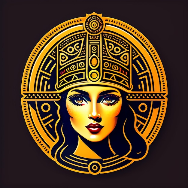 Une femme avec une couronne d'or sur la tête