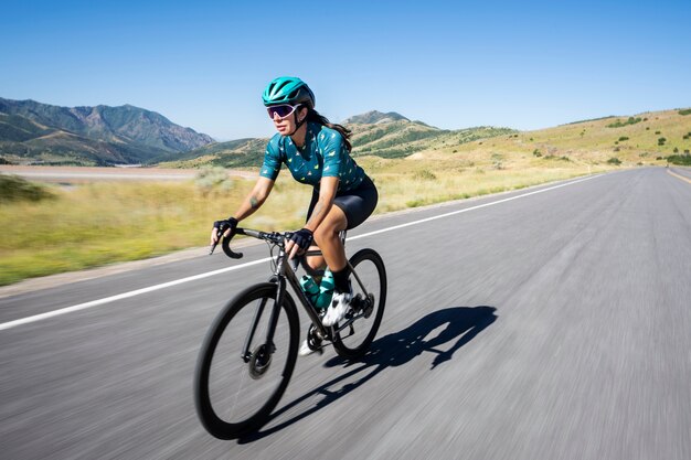 Femme cycliste professionnelle