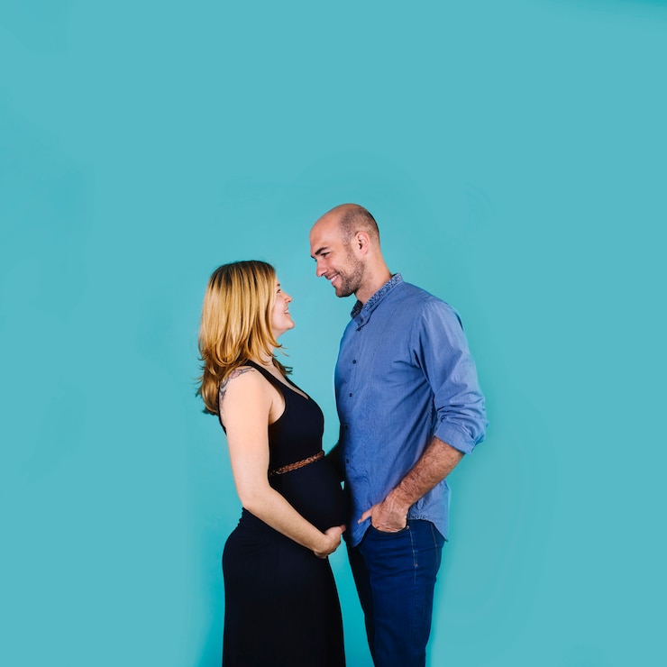 Photo gratuit femme enceinte avec son mari