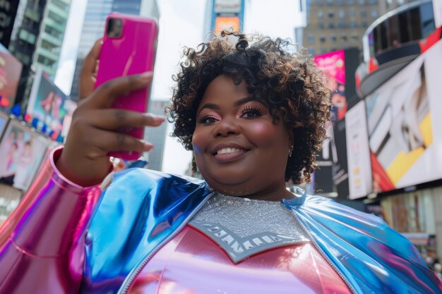 Une femme influente de taille moyenne.