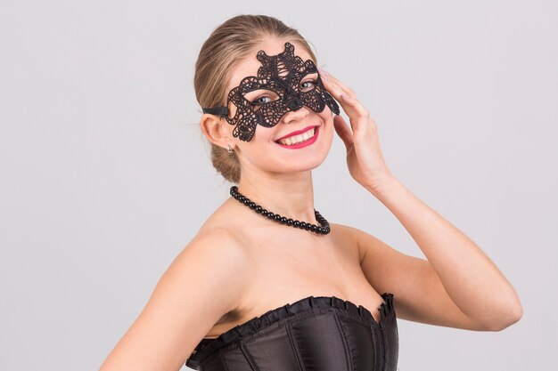 Photo gratuite femme, masque carnaval