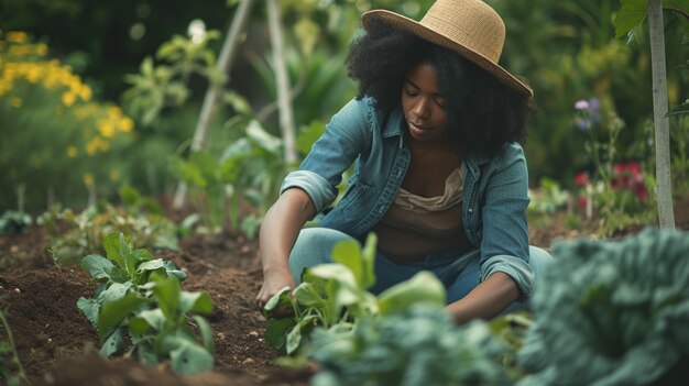 Femme de plan moyen vivant un mode de vie sain