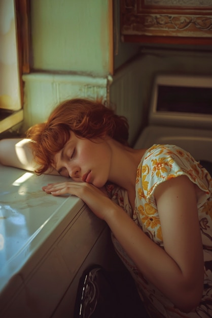 Photo gratuite une femme qui dort.