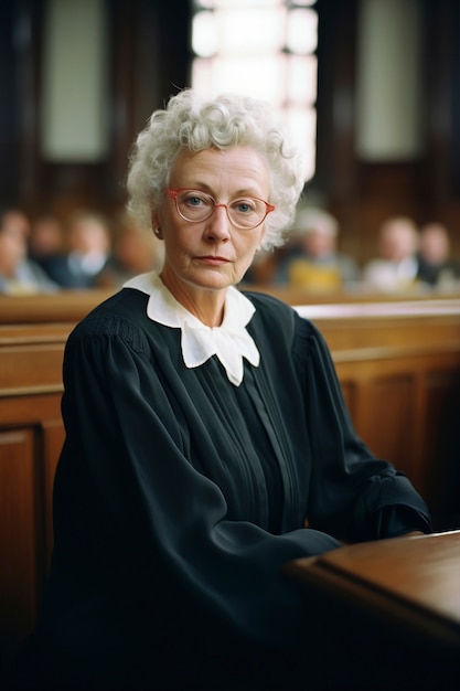 Une femme de taille moyenne qui travaille comme avocate.