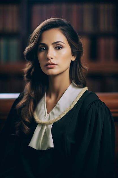 Une femme de taille moyenne qui travaille comme avocate.