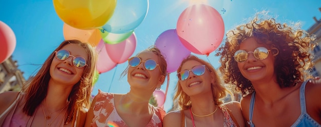 Photo gratuite les femmes célèbrent la journée de la fierté