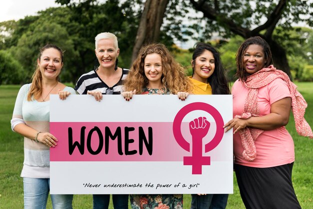 Femmes Fille Puissance Féminisme Égalité des chances Concept